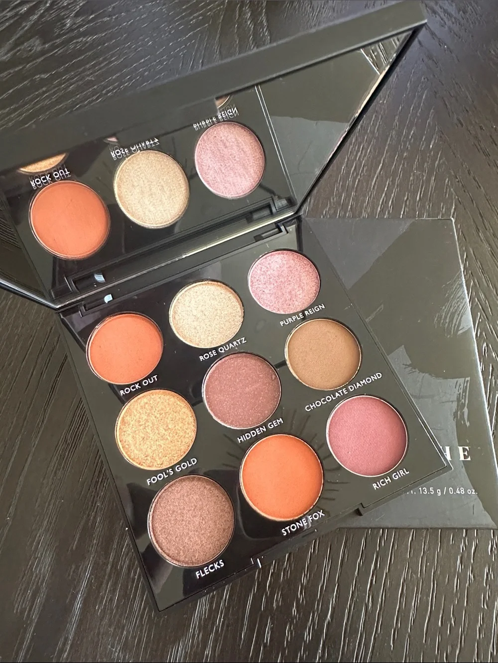 Morphe 9-Color Eyeshadow Palette — Peach, Gold & Rose Tones